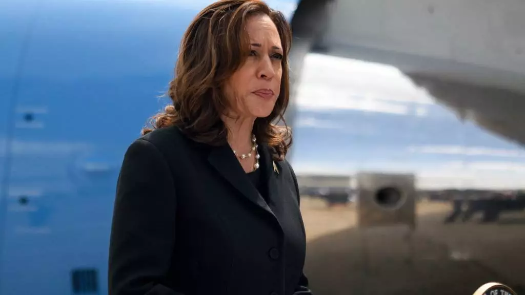 Politics tamfitronics US Vice President and 2024 Democratic presidential candidate Kamala Harris delivers remarks before departing George Bush Intercontinental Airport in Houston, Texas, as she returns to Washington, DC. (Mark Felix/AFP)