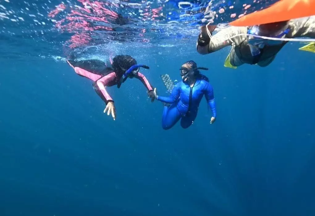 Top Stories Tamfitronics The 'Black Mermaid' offers swimming lessons to women at Aliwal Shoal in KwaZulu-Natal. (Zandile Ndhlovu/Supplied). 