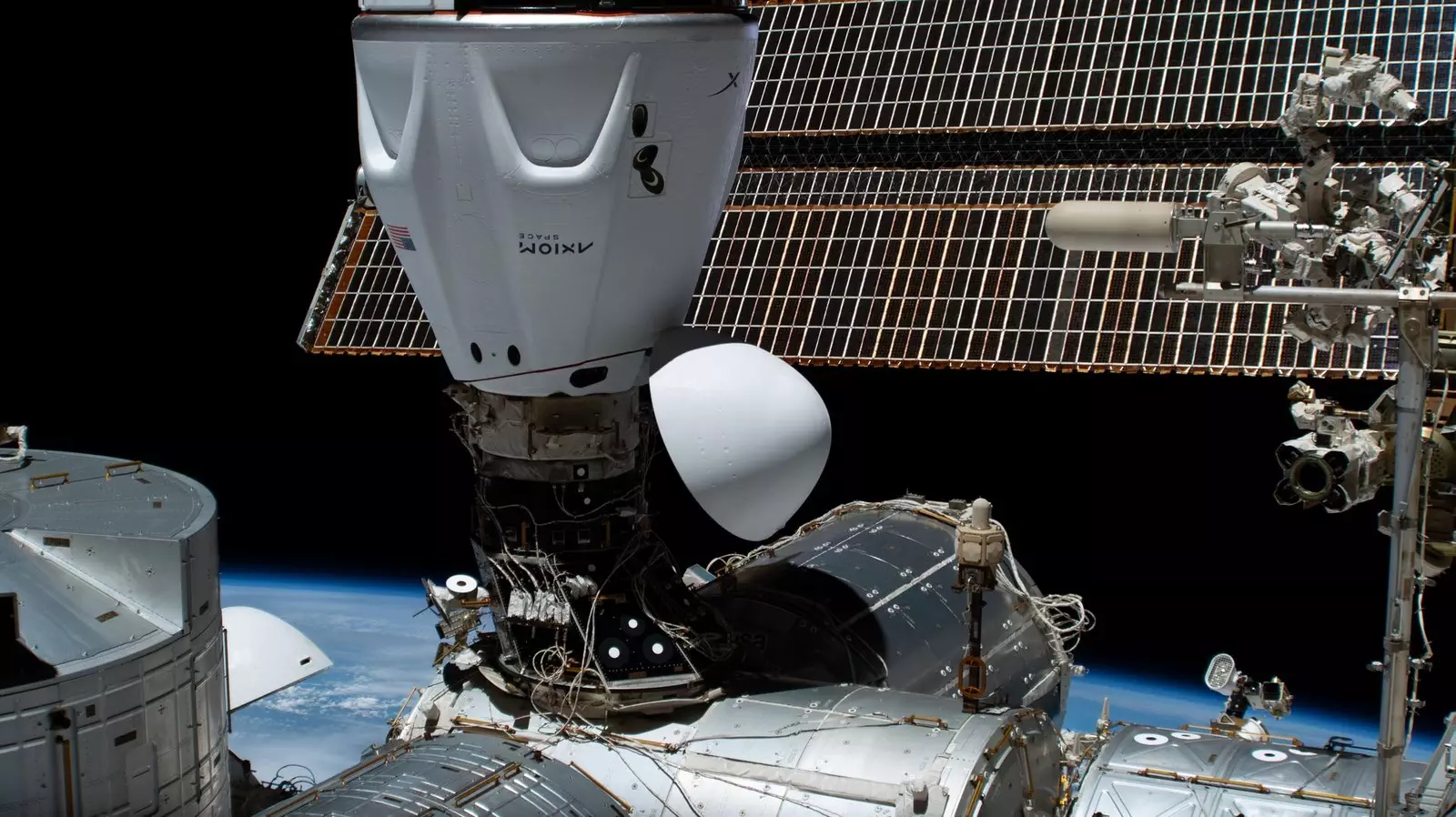 NASA Space Technology Ax-2 docked to ISS