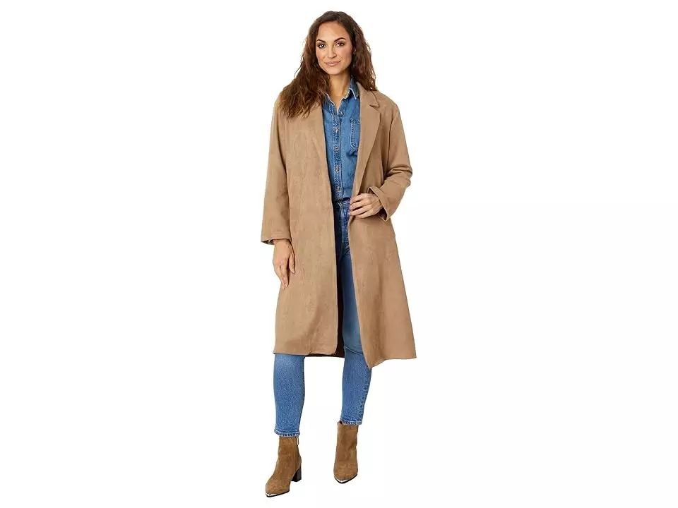 Blank NYC Faux Suede Coat (Camel) Women's Clothing