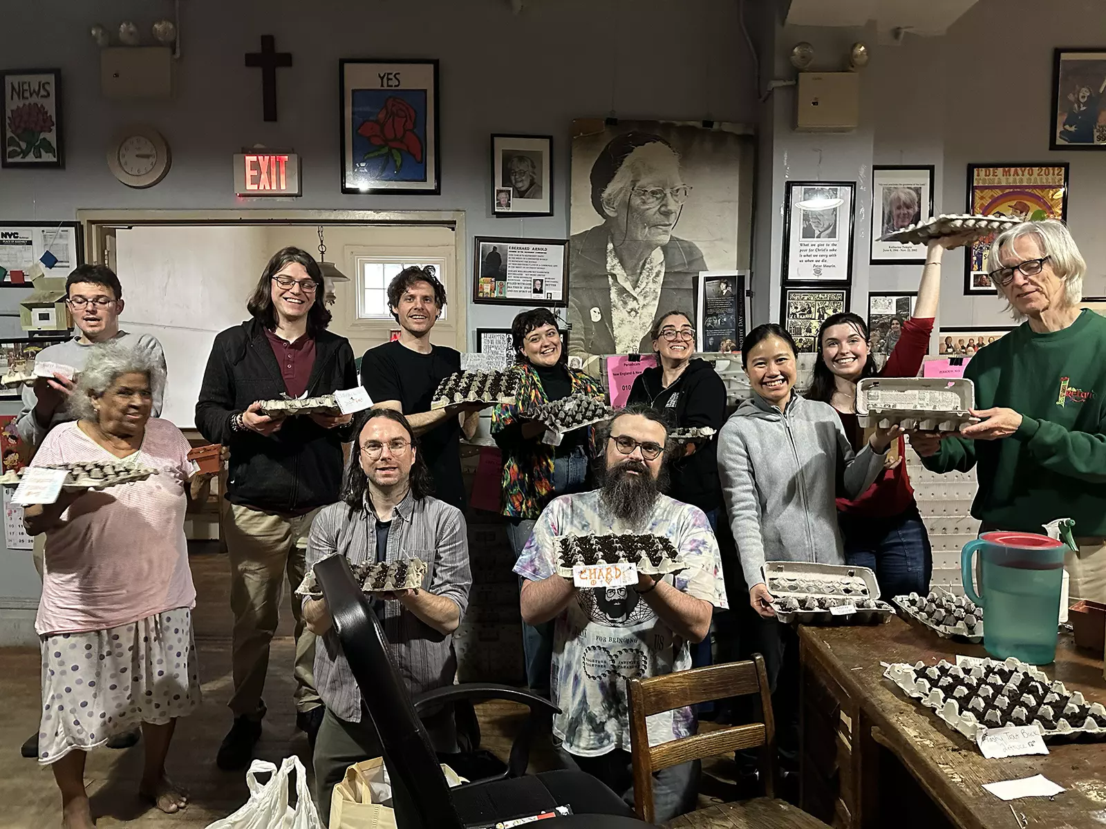 Top Stories Tamfitronics The Unique York Catholic Worker’s Integral Ecology Circle gathers for a photograph conserving their newly planted vegetable seedlings. A minimize out of Dorothy Day, the founding father of the circulation, hangs above the community within the chapter’s Maryhouse structures on third Avenue in Lower Ny on March 11, 2024. (Photo by Fiona Murphy)