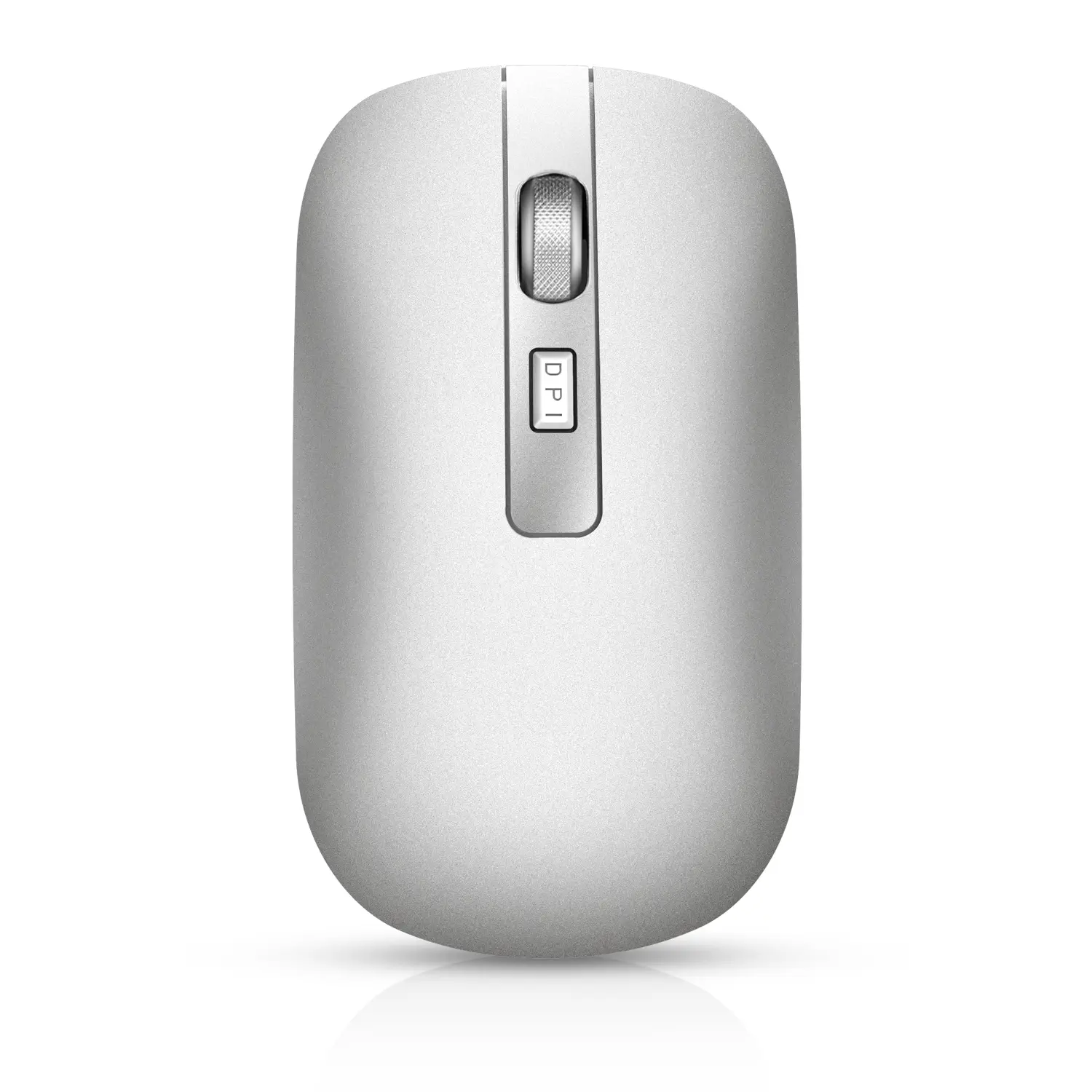 HXSJ M30 Rechargeable 2.4G Wireless Mouse with Metal Roller - Silver