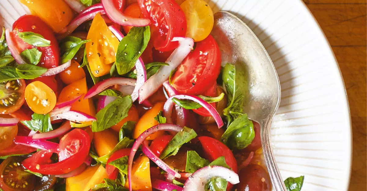 Herby Tomato Salad with Super Simple Vinaigrette