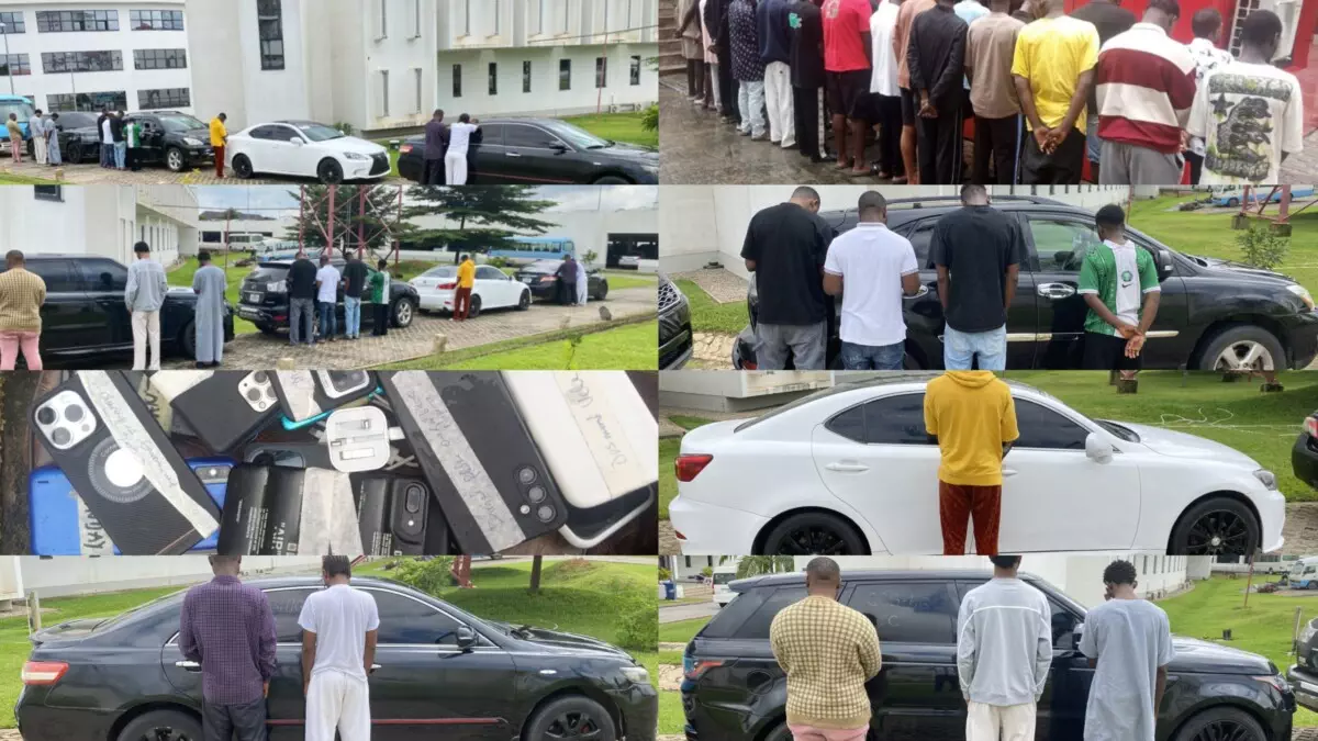 JUST IN: EFCC Arrests 39 ‘Yahoo Boys’ With 4 Exotic Cars, Over 40 iPhones, Others [PHOTOS]