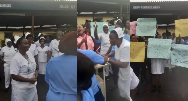 Ogun Nurses Protest, Call For Action After Doctor Allegedly Assaults Student Nurse